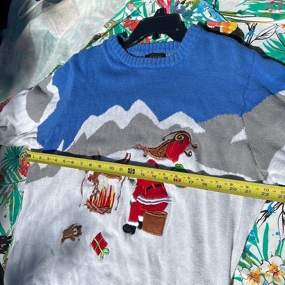 Blizzard Bay Ugly Grumpy  Christmas Sweater Santa’s Reindeer Roast - Men’s L - Picture 3 of 9